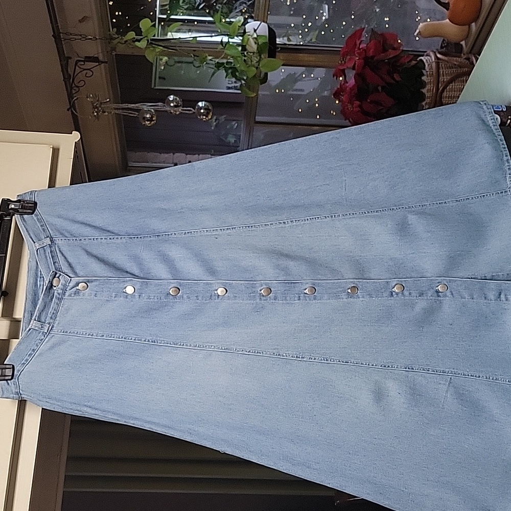 Denim Republic button down skirt.